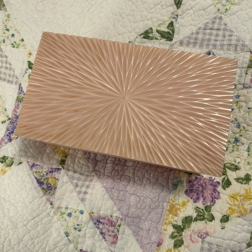 Vintage Pink Lucite Storage Box